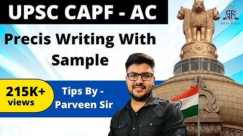 Precis Writing for CAPF EXAM