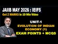 JAIIB IEIFS MAY 2026 - Get 2 Marks in 10 Min : Exam Points on Indian Economy with MCQs (1)
