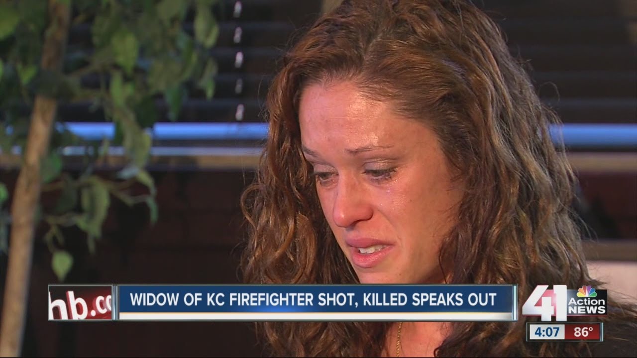 Widow of KC firefighter shot, killed speaks out - YouTube