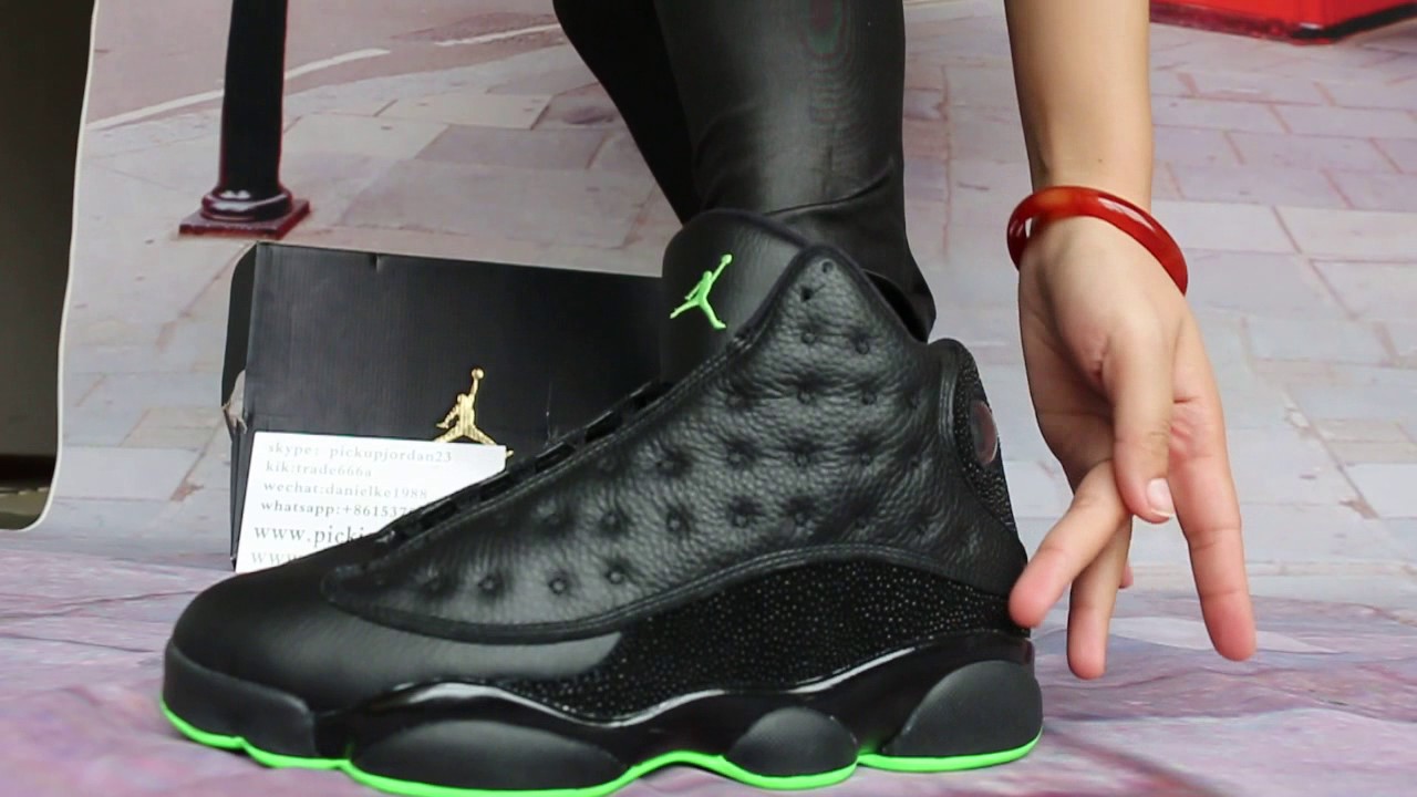 green and black retro 13