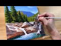 How to Paint Mini Waterfalls / Acrylic Painting / Correa Art