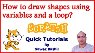 How to draw shapes using variables and a loop in Scratch