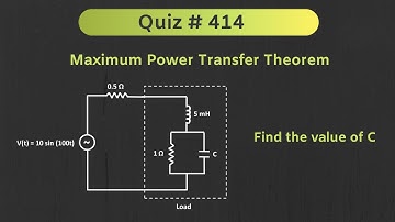 Maximum Power Transfer Theorem (Network Analysis) | Quiz # 414