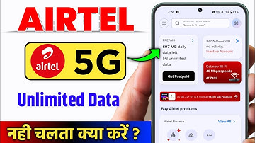 Airtel 5G Unlimited Internet Data Not Working || How to Activate Airtel Unlimited Data