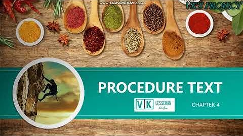 MATERI PROCEDURE TEXT - LENGKAP (KELAS IX)