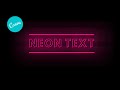 CANVA - How To Create GLOWING NEON TEXT (Free & Easy)