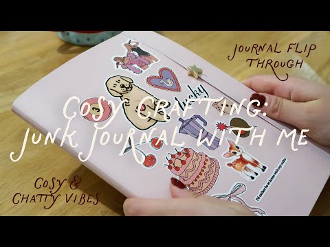 junk journal with me ✂️ journal flip through, cosy hobbies, scrapbooking, crafty hour