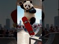 ethe video shows panda showing of its skill at an urban skate park#viral #viralshorts #videoshort