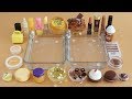 Mixing'honeybee vs Chocolate'Eyeshadow,Makeup and glitter Into Slime! Satisfying Slime Video