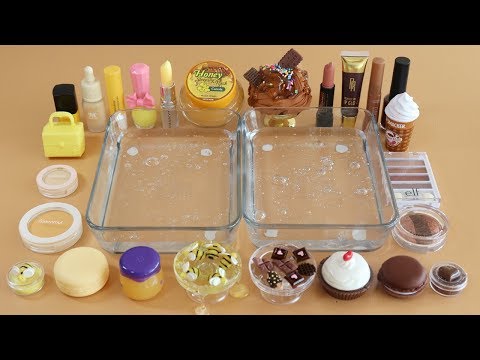 Mixing&amp;#39;<strong>honeybee</strong> vs Chocolate&amp;#39;Eyeshadow,Makeup and glitter Into Slime! Satisfying Slime Video