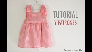 Consciente de alumno café Patrones vestido de niña para verano (gratis hasta talla 8 años) - YouTube