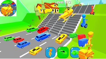 Shape Shifting Gameplay || shifting transform race offline game||shape shifting funny race gameplay