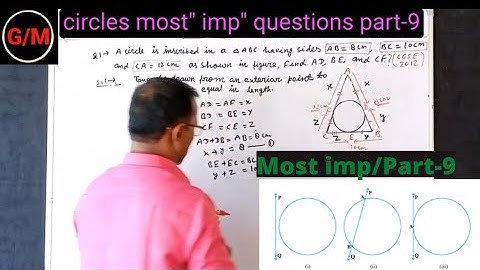 Class 10 Circles Most Imp. questions part 9 | Ncert | Boards 2022| By Rajkumar sir. #gurukulmaths