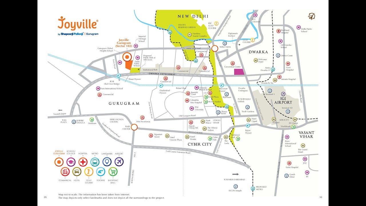 Shapoorji Pallonji Joyville, Location Map, Sector 102, Gurgaon