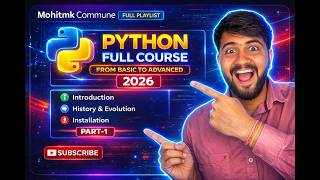 Python Full Course 2026 🔥 | Part 1 – Introduction, History & Installation (Beginner to Advanced)
