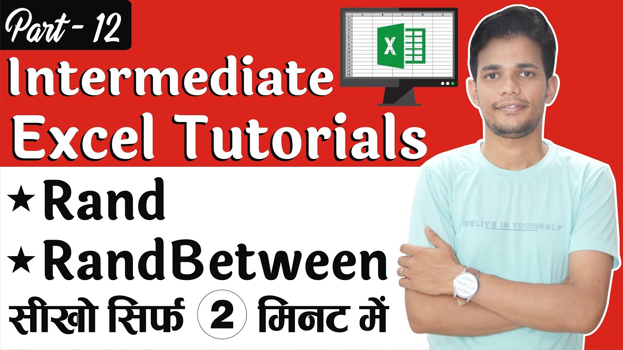 How to use Rand & Randbetween Function in MS Excel ( Part - 12 ) || By ...