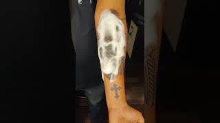 Warrior Tattoo | coverup tattoo #beautifultattoo #ankletattoo #tattooartist #tattooideas