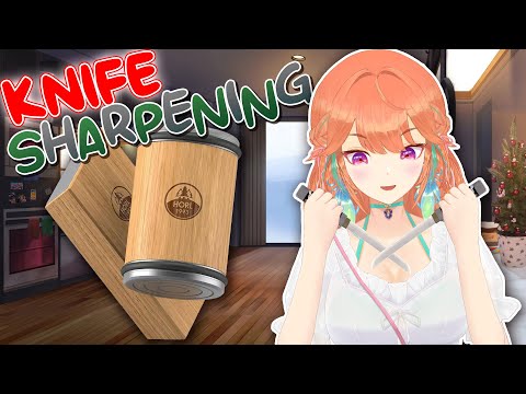 【HANDCAM】sharpening my knives with an expensive little tool (ASMR)