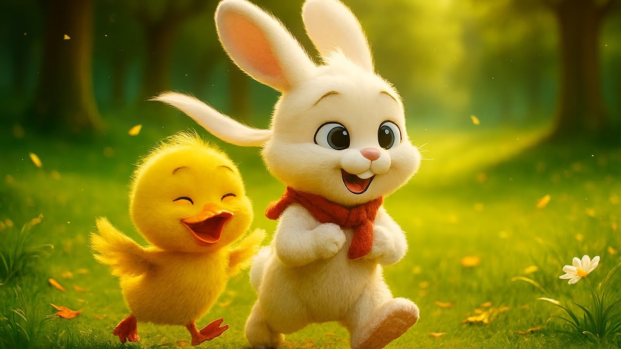 Bunny and Chick’s hard work brings the rain 🌧️🐰🐥 