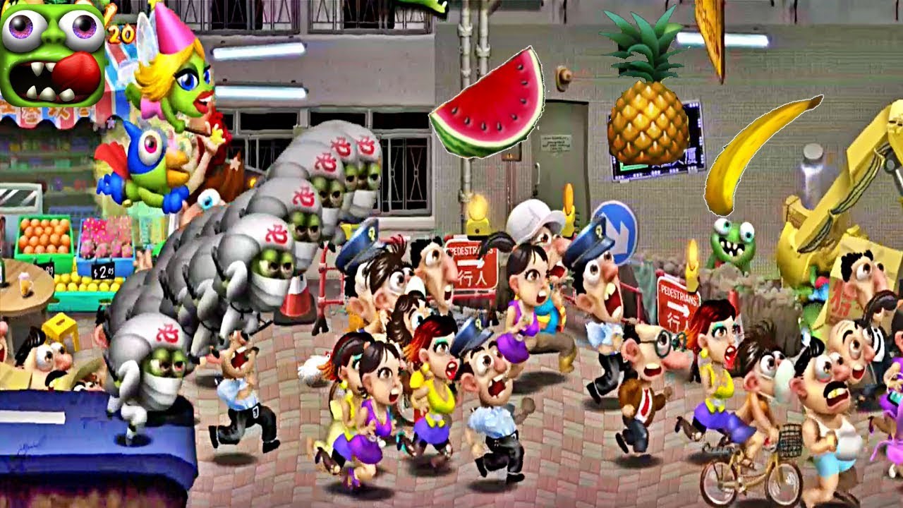 Zombie Tsunami Update Special Event: Super Zombird and Ninja Zombie Eat Fruits and Civilians