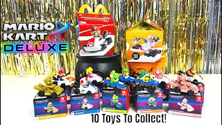 MarioKart 8 Deluxe McDonald’s Happy Meal Collection! 10 Toys including 2 Gold! ♥️💙💚