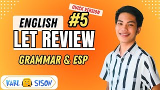ENGLISH LET REVIEW #5: Grammar & ESP | Educ Hacks