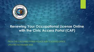 Renewal of Business Licenses Video Tutorial