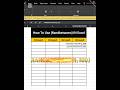 How To Use Randbwtween Function In Excel Short Video Trick 27 second #spreadsheetmagic #spreadsheetf
