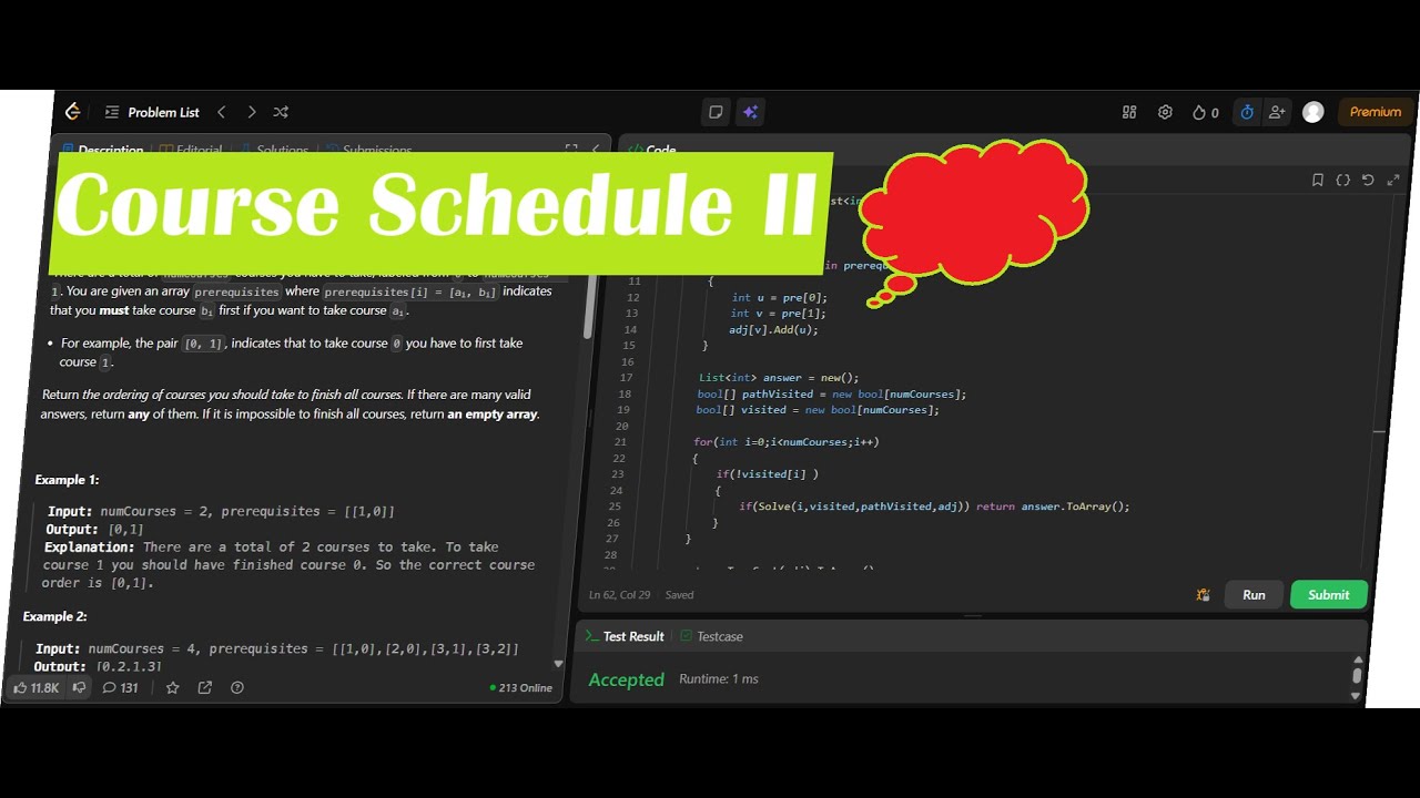 Course Schedule II Just an extension of Course Schedule - YouTube