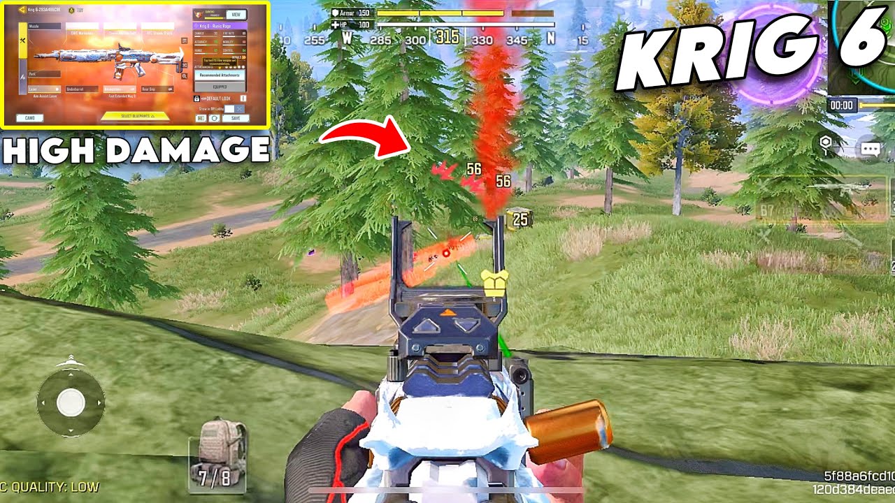 NO RECOIL + HIGH DAMAGE | BEST KRIG 6 GUNSMITH CODM BR | KRIG 6 GUNSMITH BR