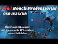New Bosch professional GSB 183 Li Kit with 2 Batteries and charger |Unboxing and practical Testing |