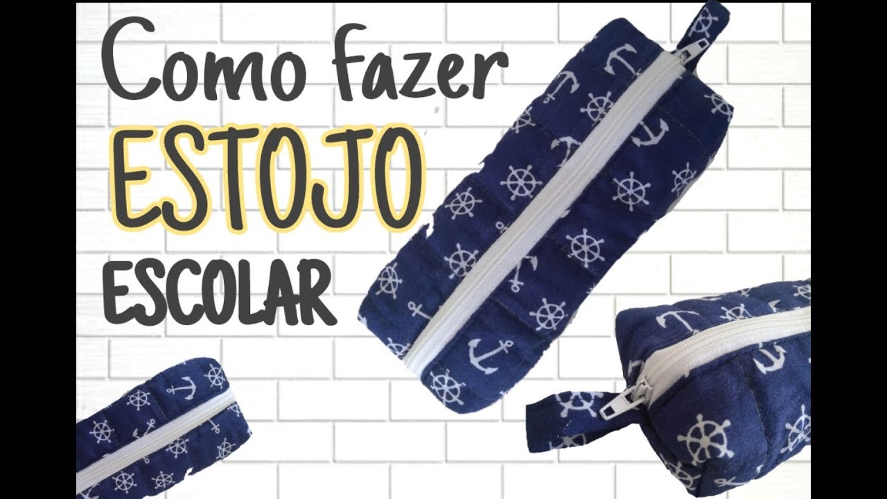 COMO FAZER ESTOJO ESCOLAR PASSO A PASSO