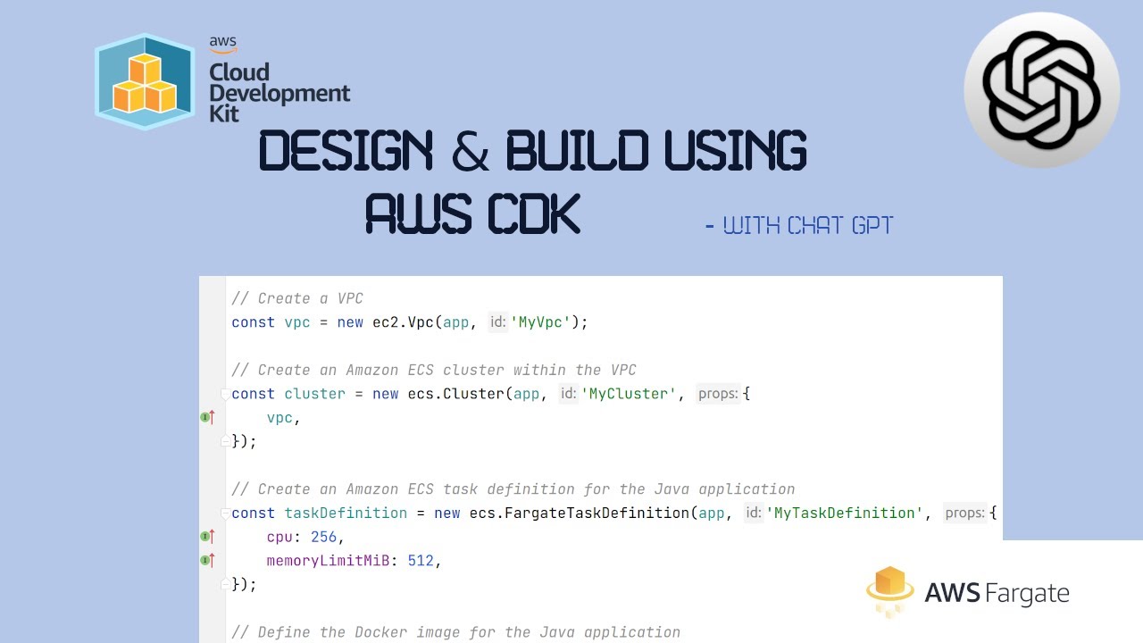 Build a cloud solution on AWS ECS with Fargate using AWS CDK (infrasturcure as code) with GTP
