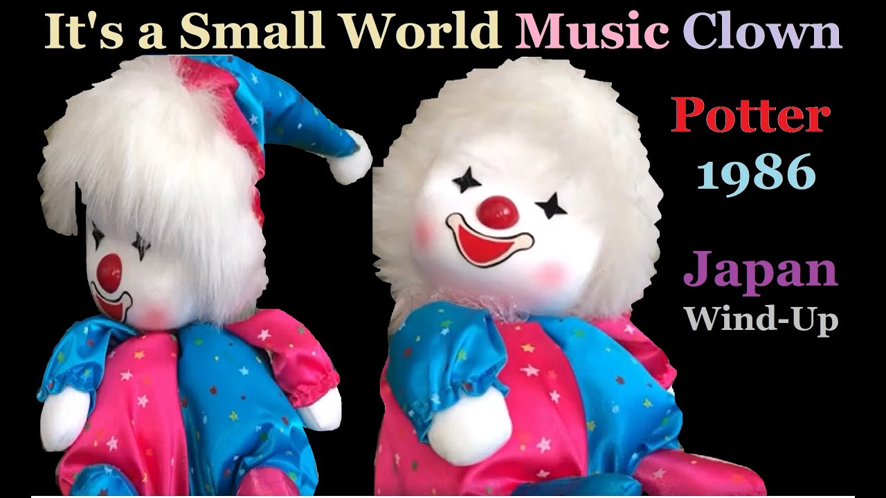 It's a Small Small World CLOWN Wind-Up Musical Box From Japan 1986