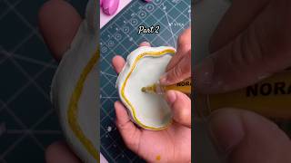 Part 2 of trinket tray from mould it clay #clayart #claycrafts #clayartist