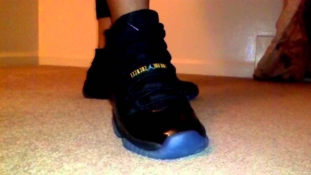 jordan replica gamma blue 11 on feet - YouTube