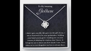 Necklacespring Godson necklace gifts from godmother, baptism, first communion, confirmation Content