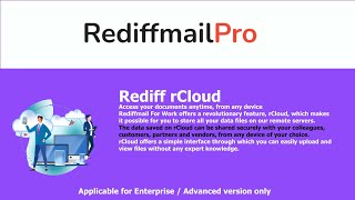 rCloud-Online Cloud Storage And Collaboration On Rediff Enterprise Email screenshot 3