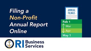 How to File a Non-Profit Annual Report | Rhode Island Department of State Business Services