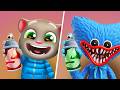Talking Tom Gold Run VS Huggy Wuggy Poppy Playtime Subway Surf, Tom Gold Run New Update, Talking Tom