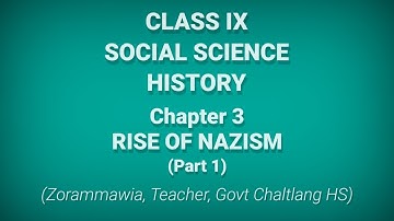 Class 9 History Chapter 3(Part 1) Rise of Nazism