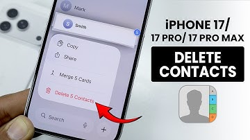 How to Delete Contacts on iPhone 17 / 17 Pro Max - Contact Setting