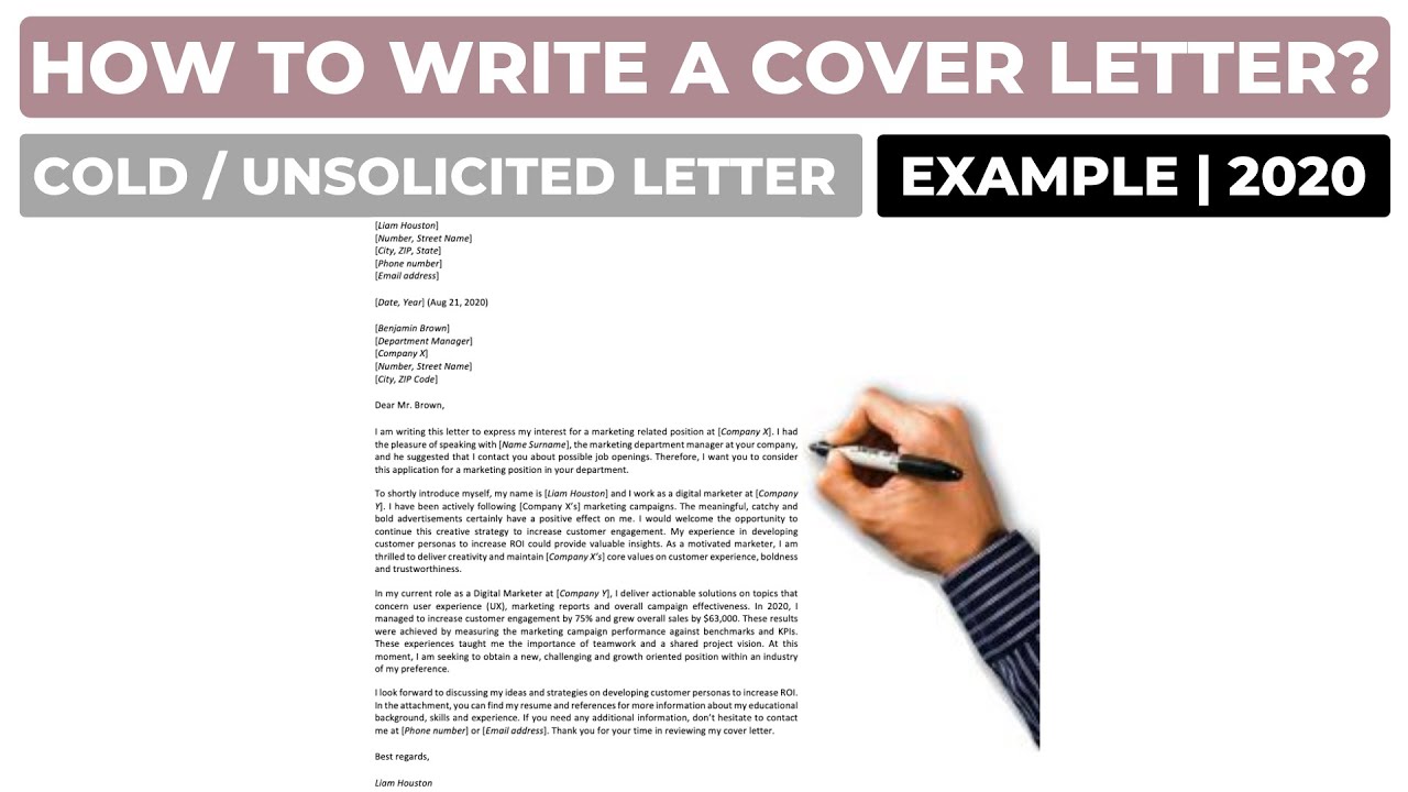 cover letter unsolicited sample