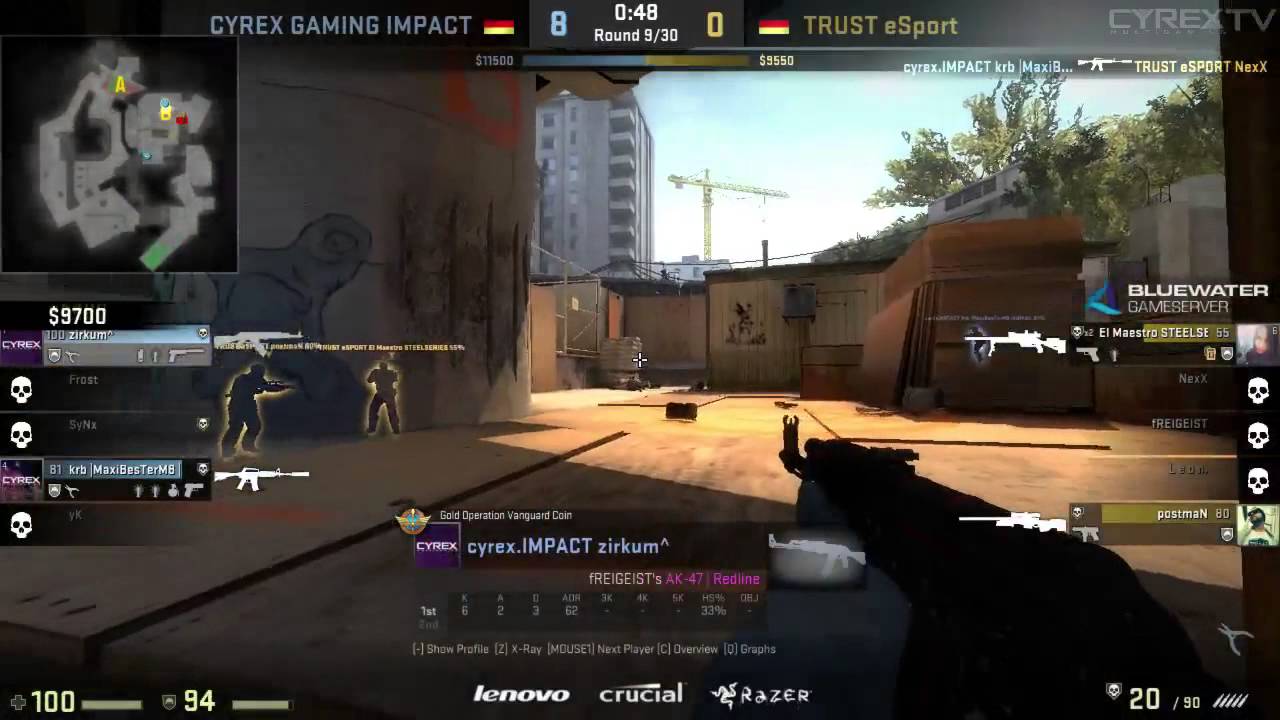 CYREX IMPACT VS TRUST ESPORT (ESL OPEN LEAGUE SUMMER 2015) - (MAP 2 - OVERPASS)