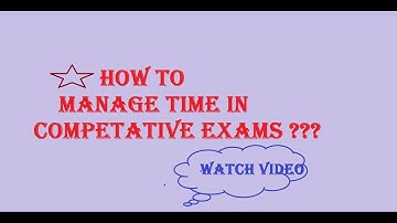 Time management in competitive exams like ecet