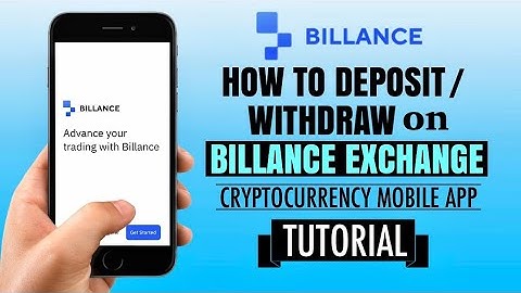 How to DEPOSIT or WITHDRAW on Billance Exchange | Crypto App Tutorial