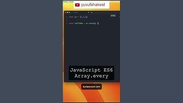 ES6 Array every method #shorts