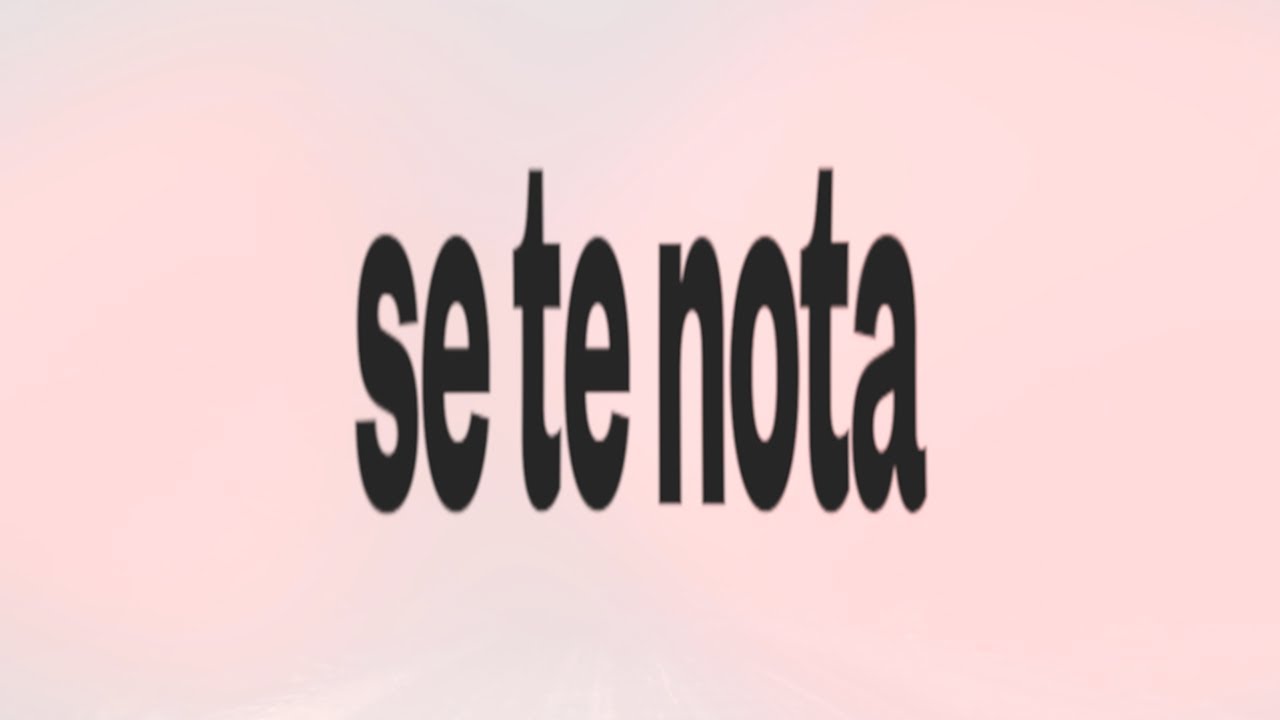 Young Tender - se te nota (lyric video)