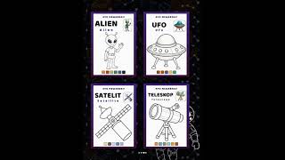 🚀 Serunya Mewarnai & Menjelajah Dunia Antariksa – Worksheet Edukasi Anak 🪐👩‍🚀🎨