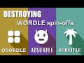 Destroying WORDLE spin-offs: Quordle, Absurdle, Survival (with coding)